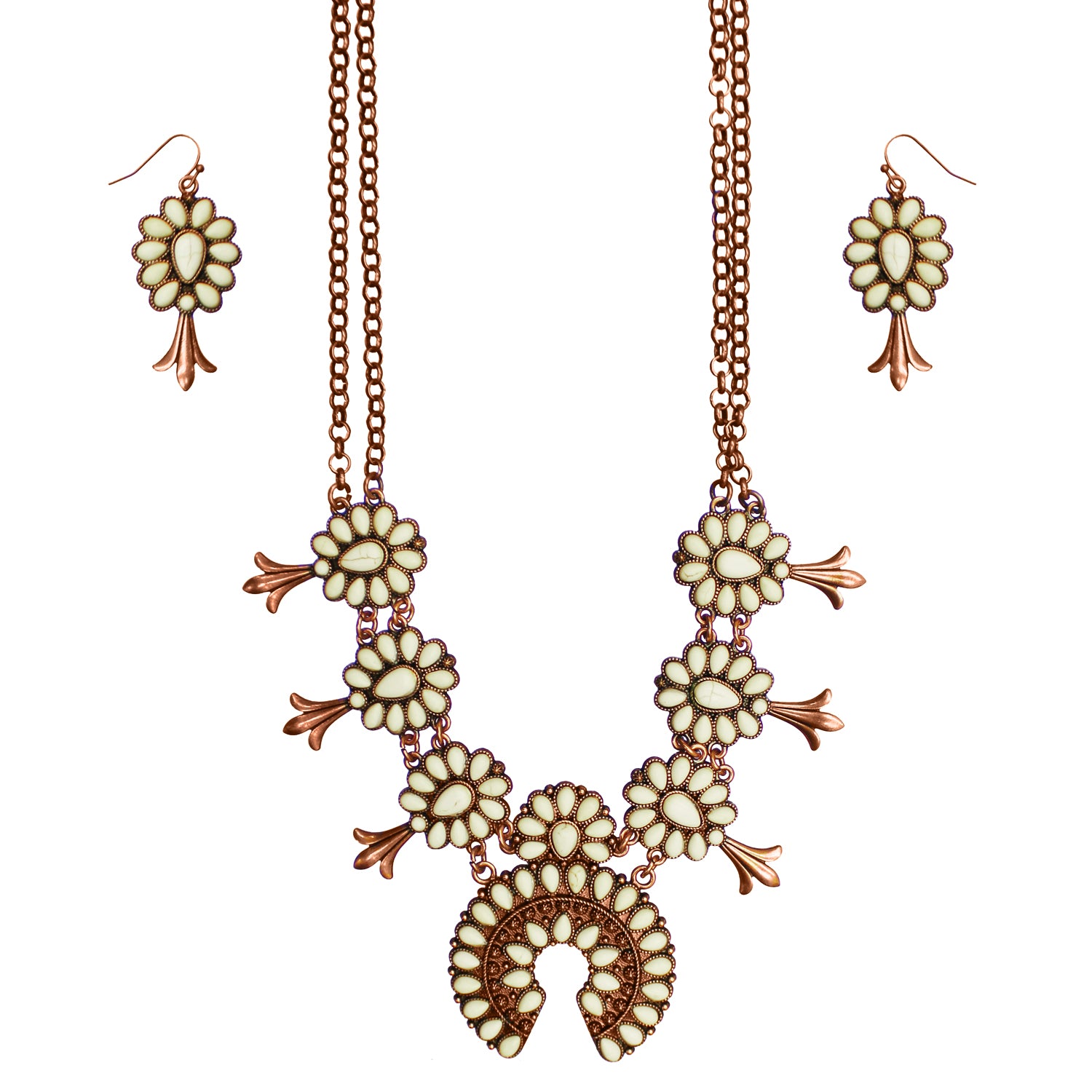Squash Blossom Turquoise Necklace • Squash Blossom Necklace™