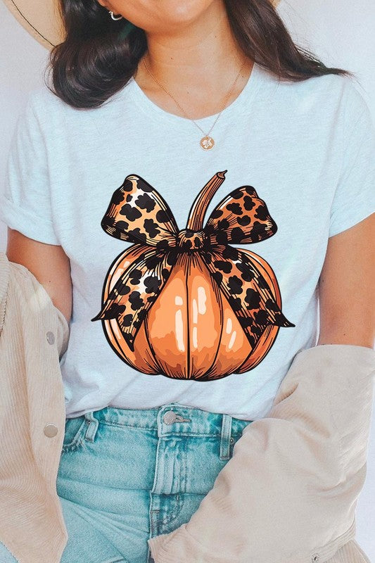 Coquette Bow Pumpkin Graphic T Shirts - ONLINE ONLY