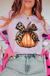 Coquette Bow Pumpkin Graphic T Shirts - ONLINE ONLY