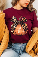 Coquette Bow Pumpkin Graphic T Shirts - ONLINE ONLY