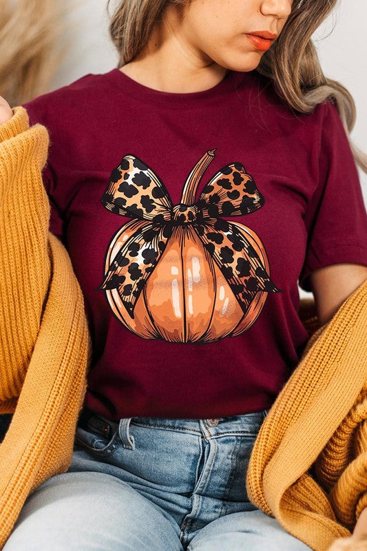 Coquette Bow Pumpkin Graphic T Shirts - ONLINE ONLY