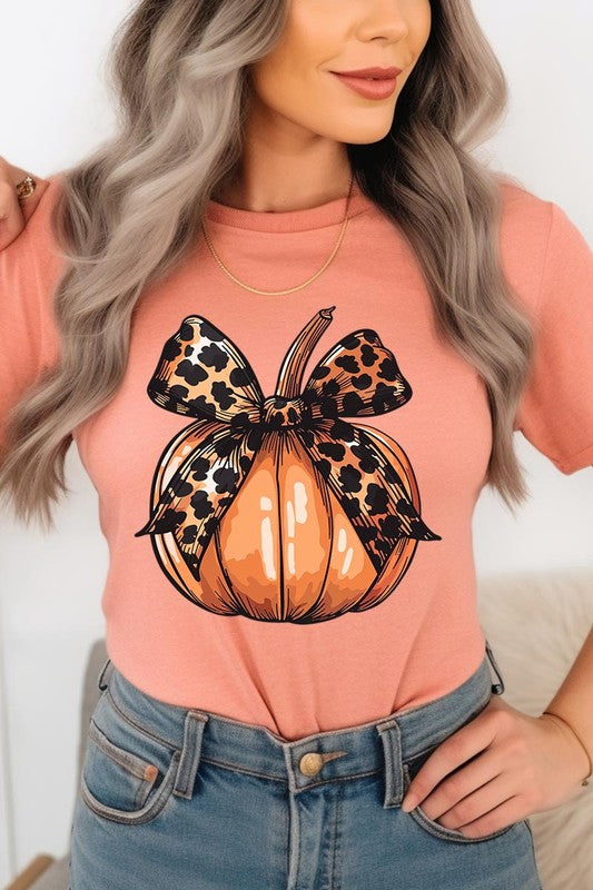 Coquette Bow Pumpkin Graphic T Shirts - ONLINE ONLY