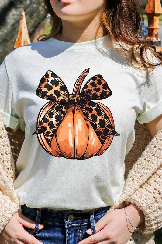 Coquette Bow Pumpkin Graphic T Shirts - ONLINE ONLY