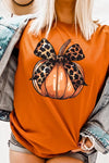 Coquette Bow Pumpkin Graphic T Shirts - ONLINE ONLY