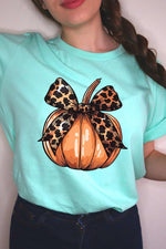 Coquette Bow Pumpkin Graphic T Shirts - ONLINE ONLY