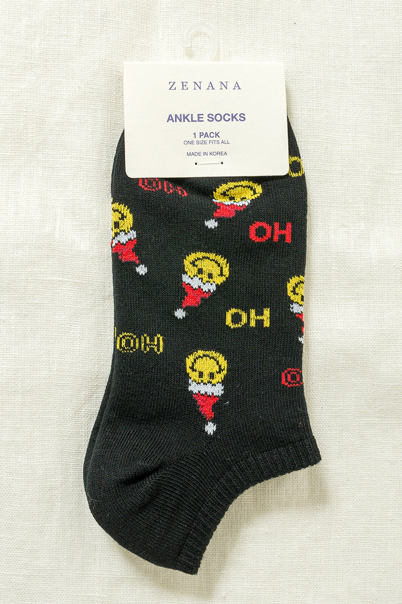 Smiley Santa Socks