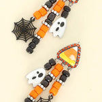 Halloween Themed Bead Charm Tassel Earrings - FINAL SALE